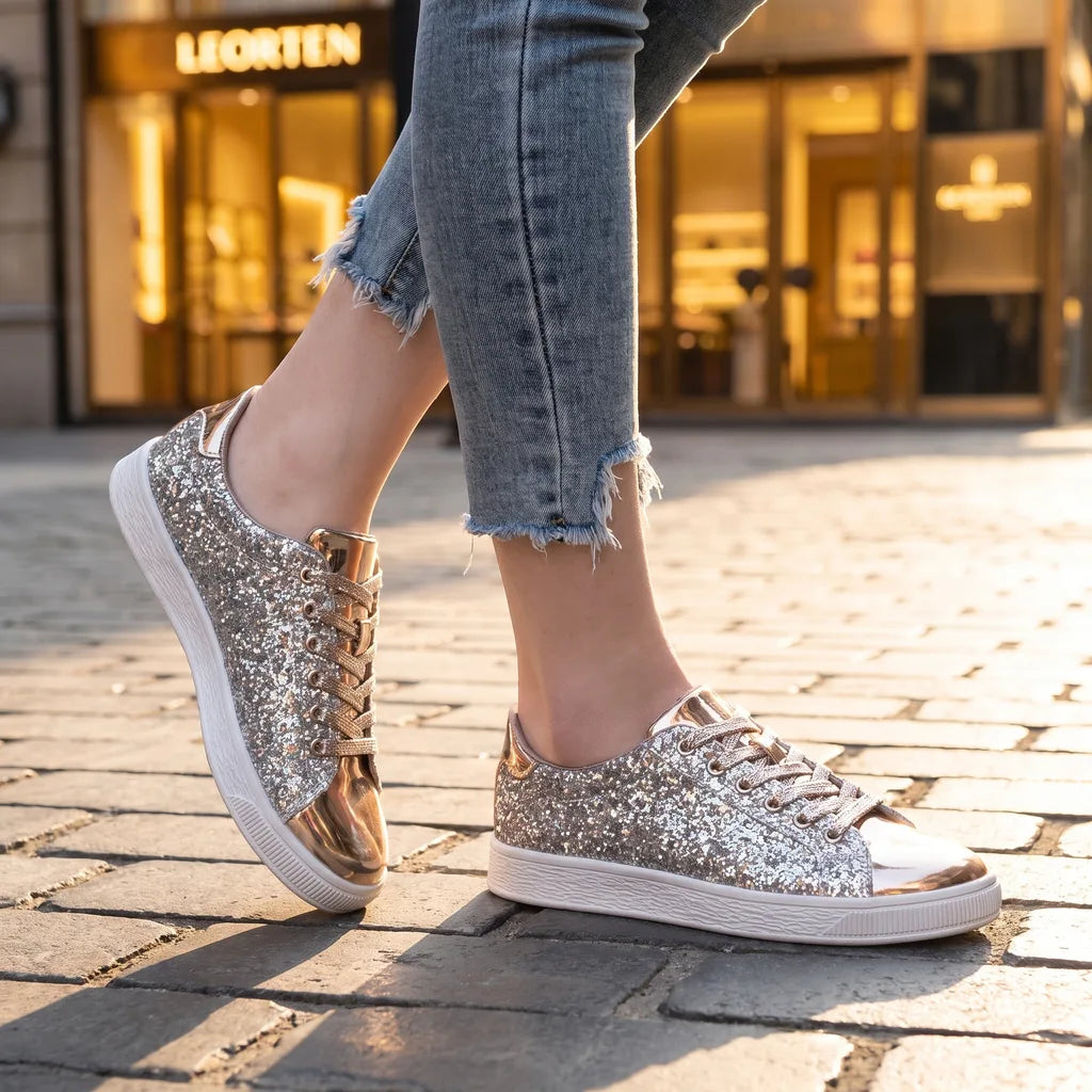 Elodie Sparkle Sneakers - Color:Gold;Size:36