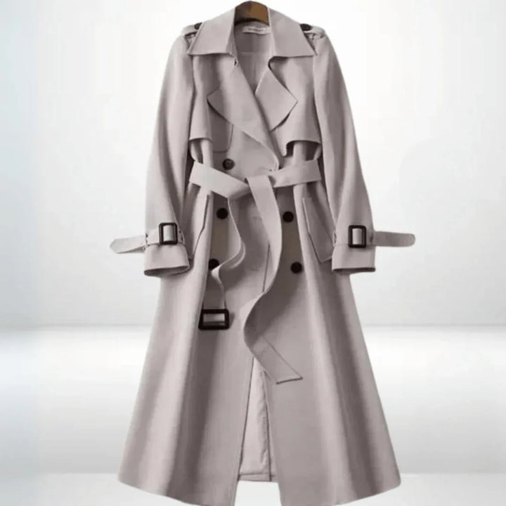 Eloise | Women's Belted Trench Coat - Size:XS;Color:Beige