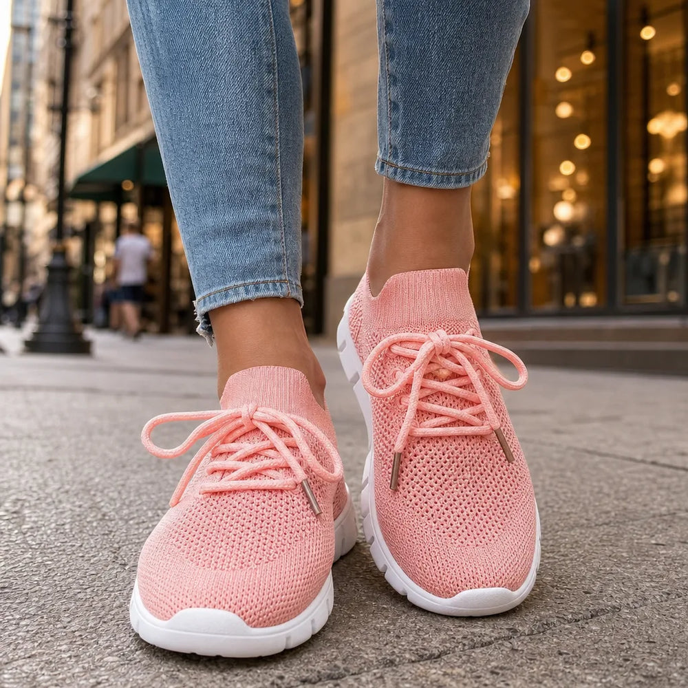 Women's Pink Emery | Women's Lace-Up Sneakers