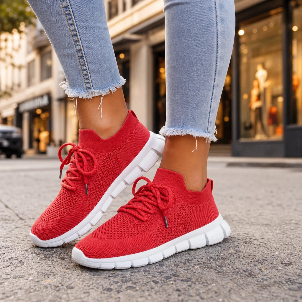 Women's Red Emery | Women's Lace-Up Sneakers