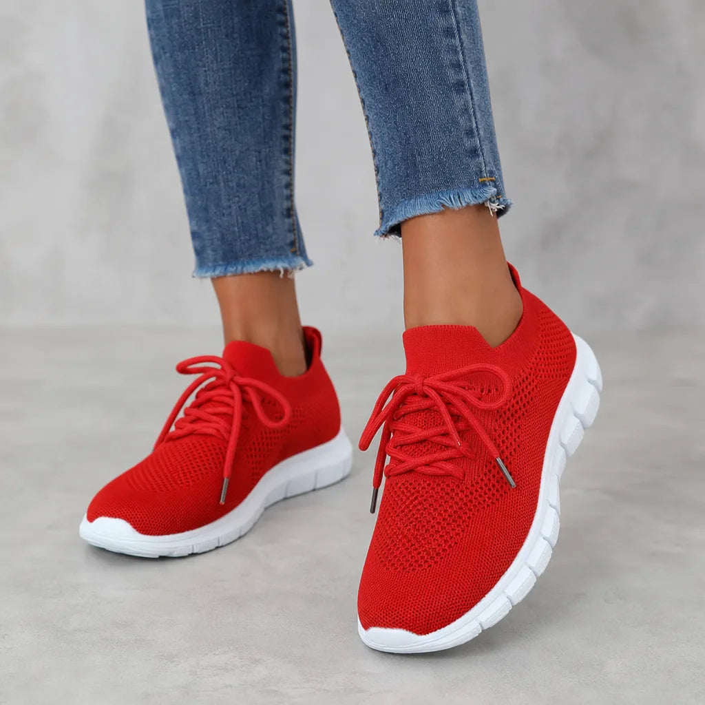 Women's Red Emery | Women's Lace-Up Sneakers