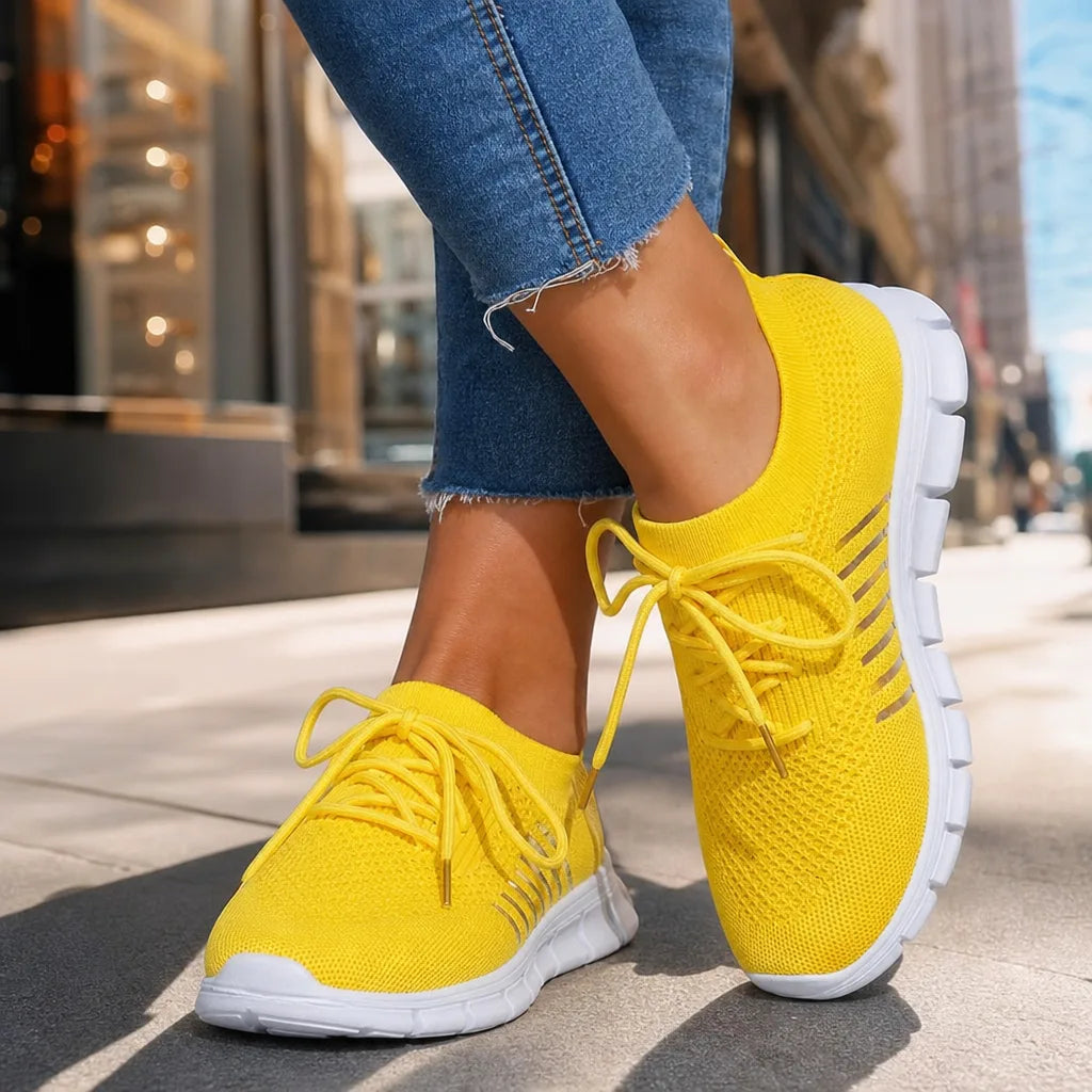 Women's Yellow Emery | Women's Lace-Up Sneakers