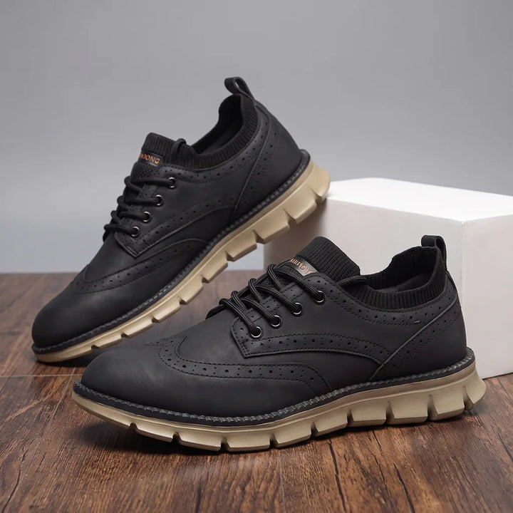 Men's Black Emilia Brogue Loafers