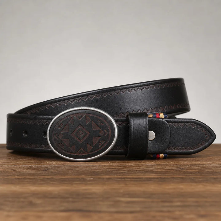 Emmett | Men's Belt with Buckle  - Color:Black;Length (cm):100 cm