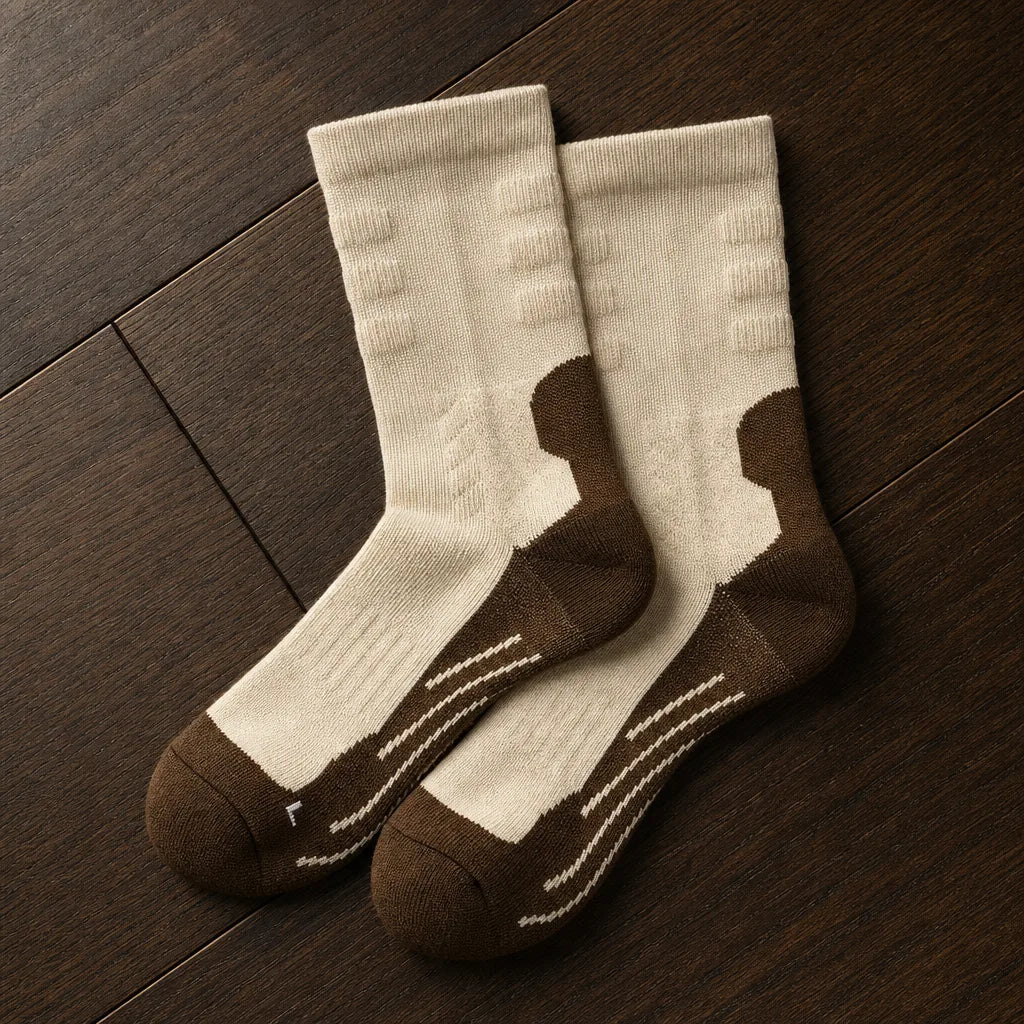 Endicott | Merino Wool Hiking Socks - Color:Beige;Size:M