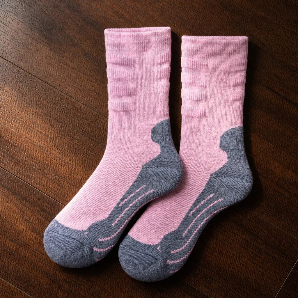 Endicott | Merino Wool Hiking Socks - Color:Pink;Size:M