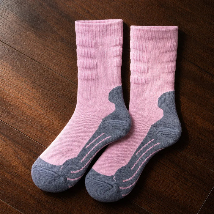 Endicott | Merino Wool Hiking Socks - Color:Pink;Size:M
