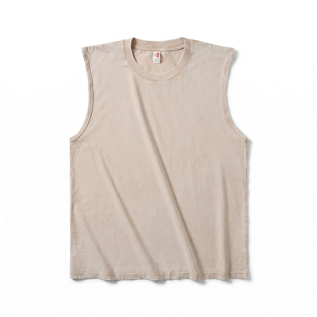 Enzo Cotton Tank Top - Color:Apricot;Size:S