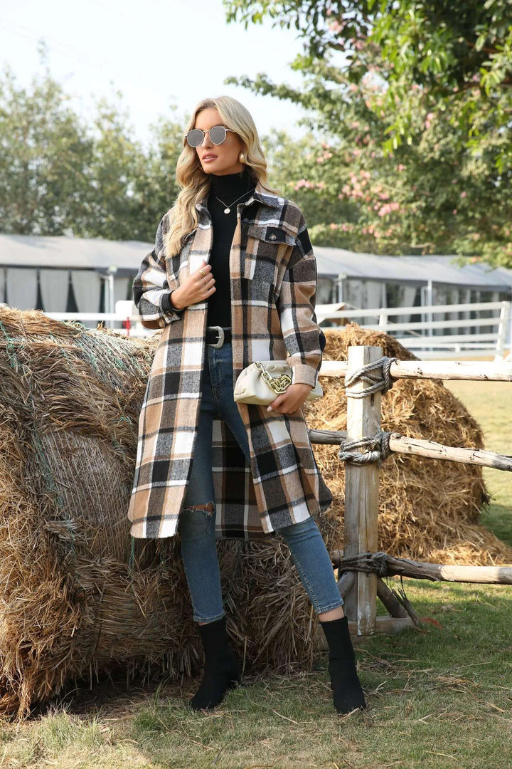 Women's Khaki Eryn | Women's Plaid Trench Coat