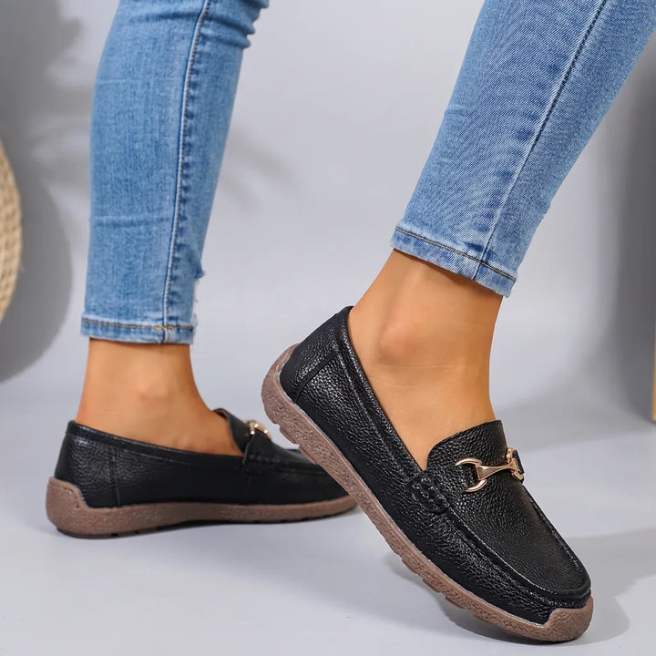 Estella | Women's Orthopedic Loafers - Color:Black;Size:36