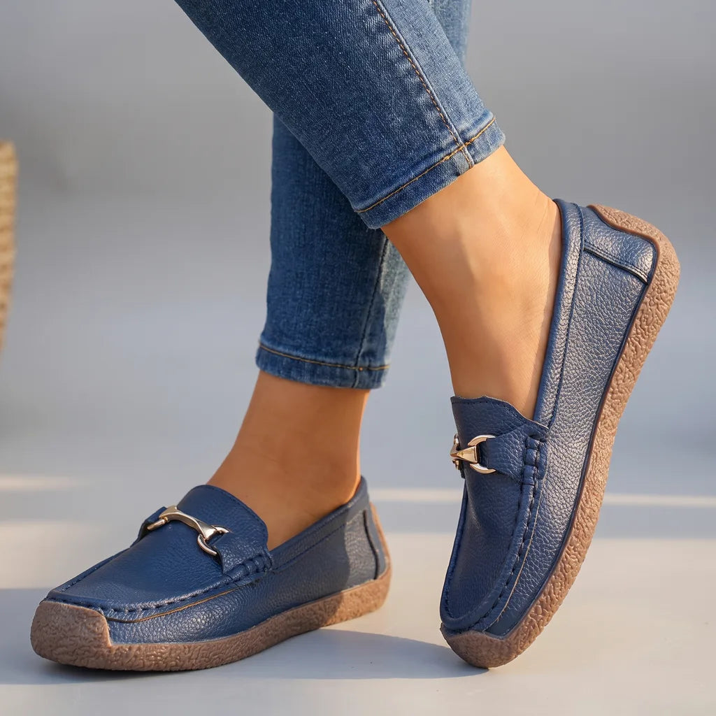 Estella | Women's Orthopedic Loafers - Color:Blue;Size:36