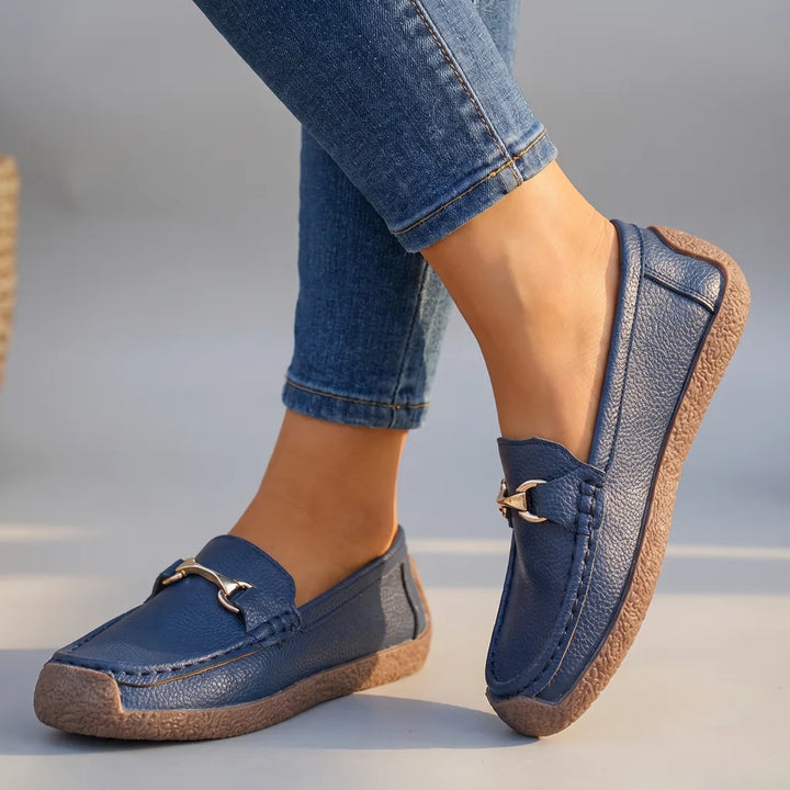 Estella | Women's Orthopedic Loafers - Color:Blue;Size:36