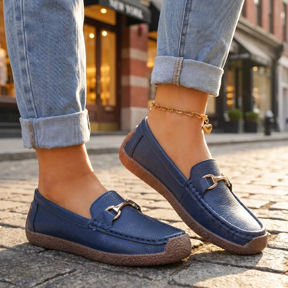 Men's Blue Estella Perforated Loafers