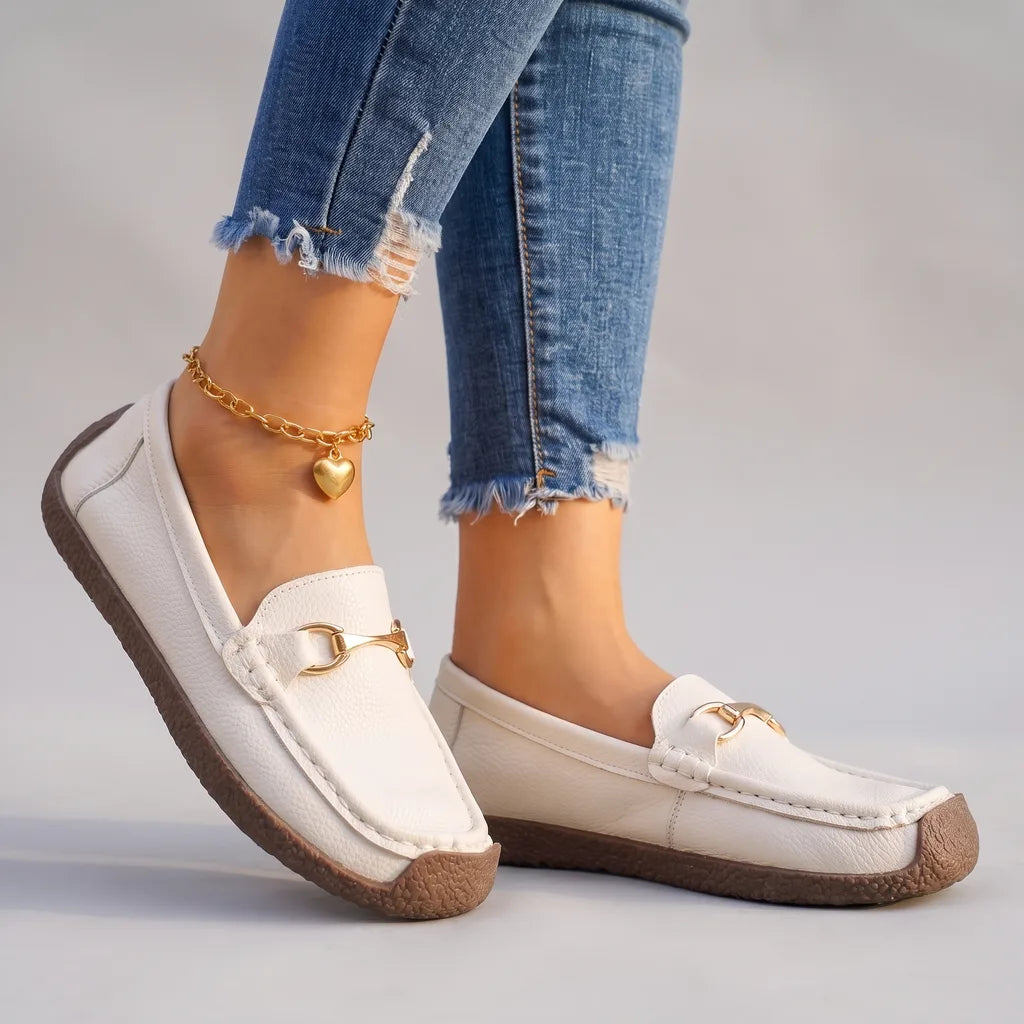 Estella | Women's Orthopedic Loafers - Color:White;Size:36