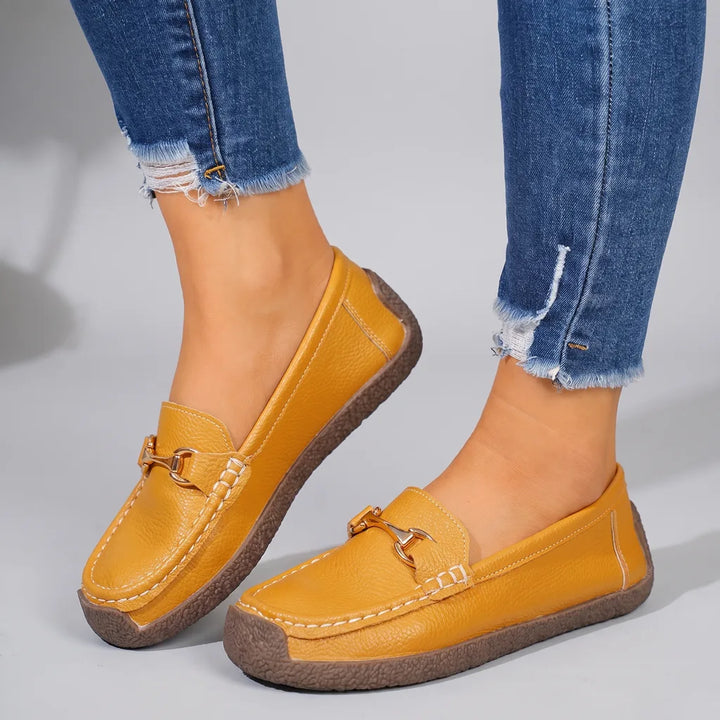 Estella | Women's Orthopedic Loafers - Color:Yellow;Size:36