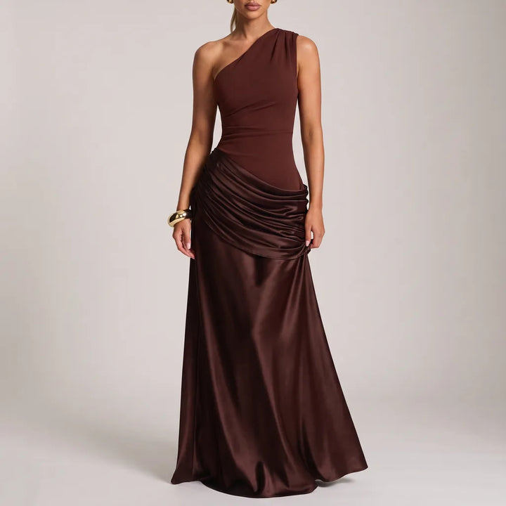 Estelle Bodycon Maxi Dress - Color:Brown;Size:S