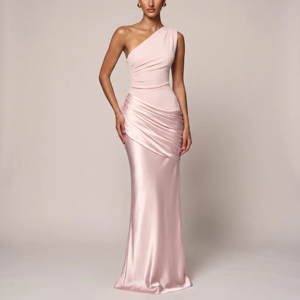 Estelle Bodycon Maxi Dress - Color:Pink;Size:S