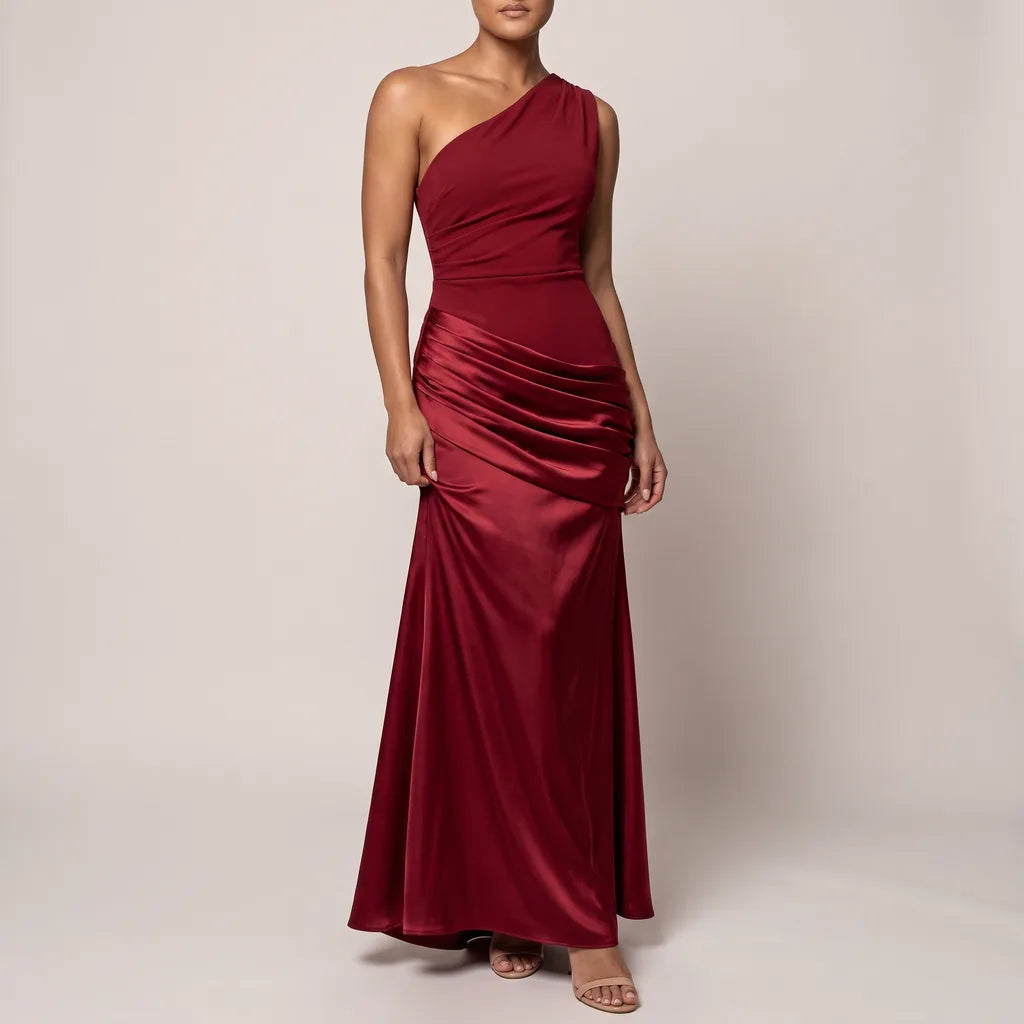 Estelle Bodycon Maxi Dress - Color:Red;Size:S