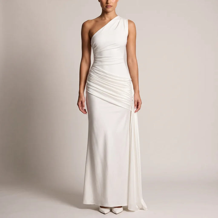 Estelle Bodycon Maxi Dress - Color:White;Size:S
