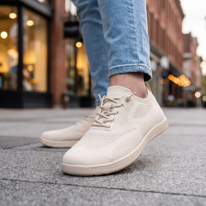 Men's Beige Maeve Wide-Toe Barefoot Sneakers