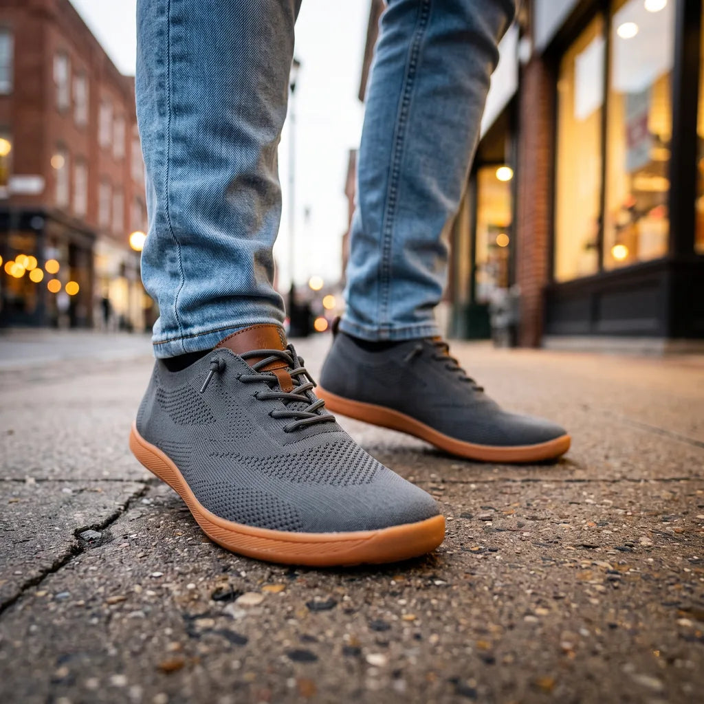 Men's Gray Maeve Wide-Toe Barefoot Sneakers