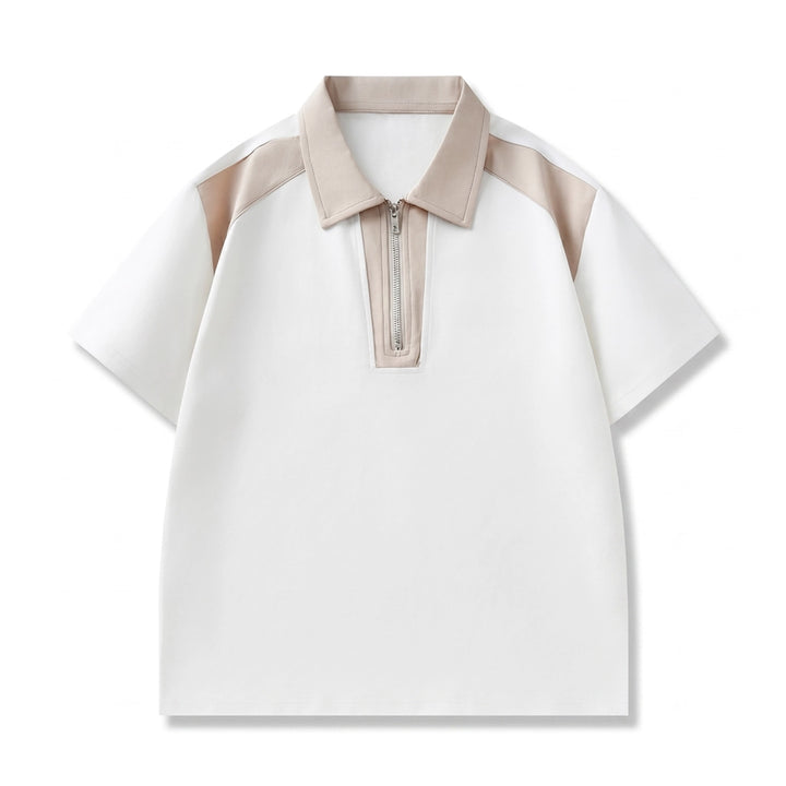 Evan Contrast Polo - Color:White;Size:S