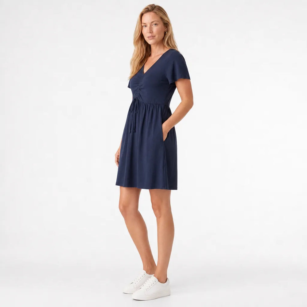 Women's Navy Evangeline High-Waist Swimsuit
