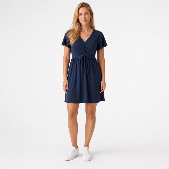 Women's Navy Evangeline High-Waist Swimsuit