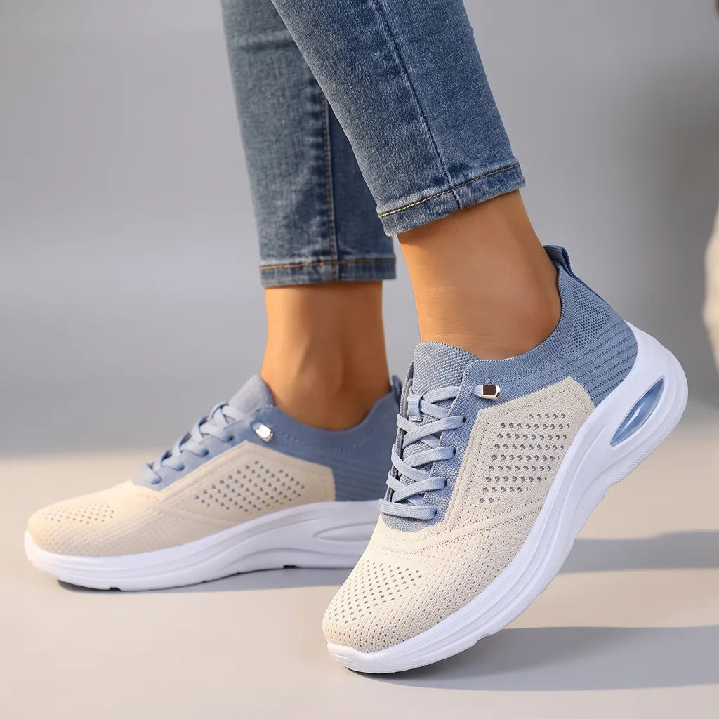 Eve Mesh Sneakers - Color:Blue;Size:36