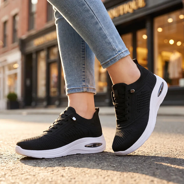 Women's Black Eve Mesh Sock Sneakers