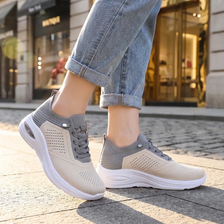 Women's Gray Eve Mesh Sock Sneakers