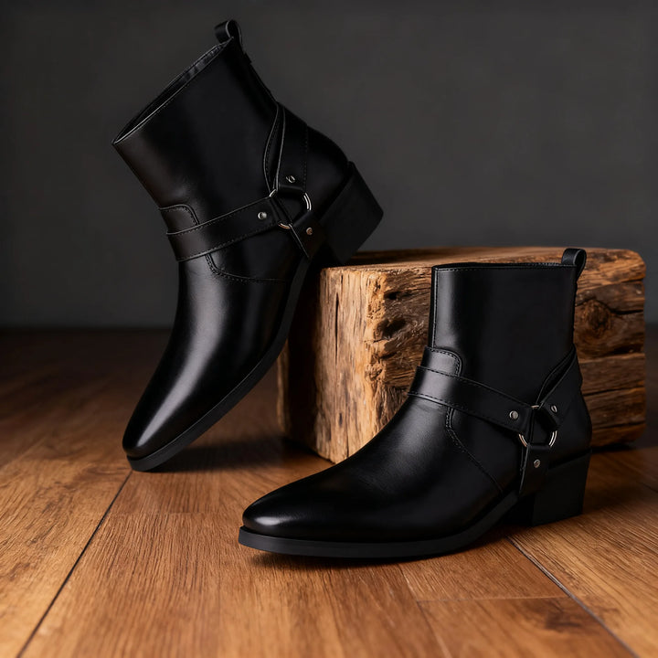 Everett | Mens Fall Cowboy Boots - Color:Black;Size:39