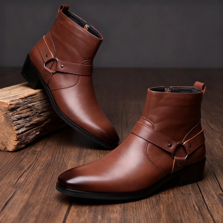 Everett | Mens Fall Cowboy Boots - Color:Brown;Size:39