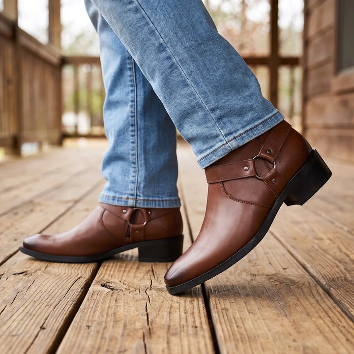 Men's Brown Maximilian Buckle Chelsea Boots