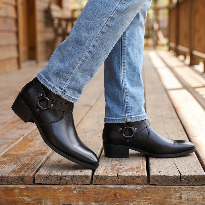Men's Black Maximilian Buckle Chelsea Boots