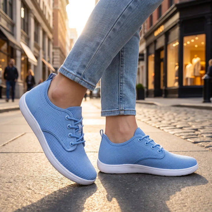 Women's Blue Egerton Wide Fit Sneakers