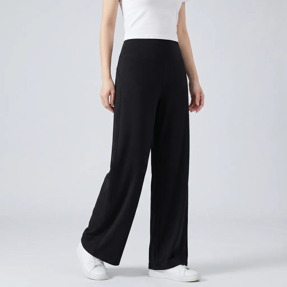 Black Moody Wide-Leg Sports Trousers 1
