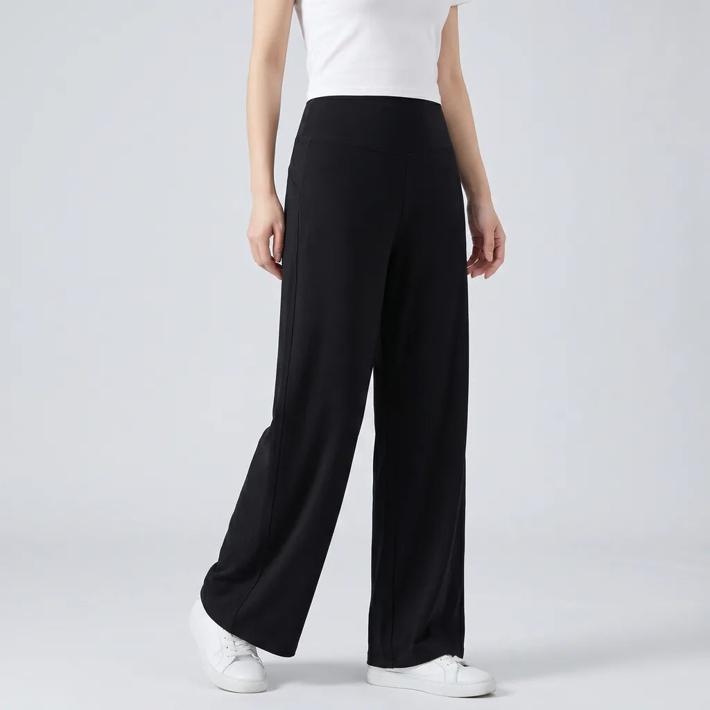 Black Moody Wide-Leg Sports Trousers 1