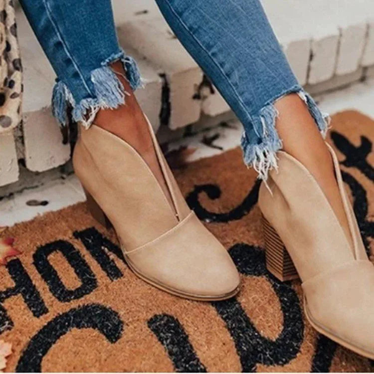 Everly | Women's Orthopedic Ankle Boots  - Color:Khaki;Size:36
