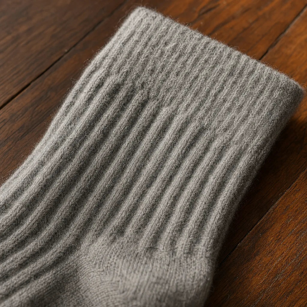 Men's Gray Fairchild Wool Crew Socks