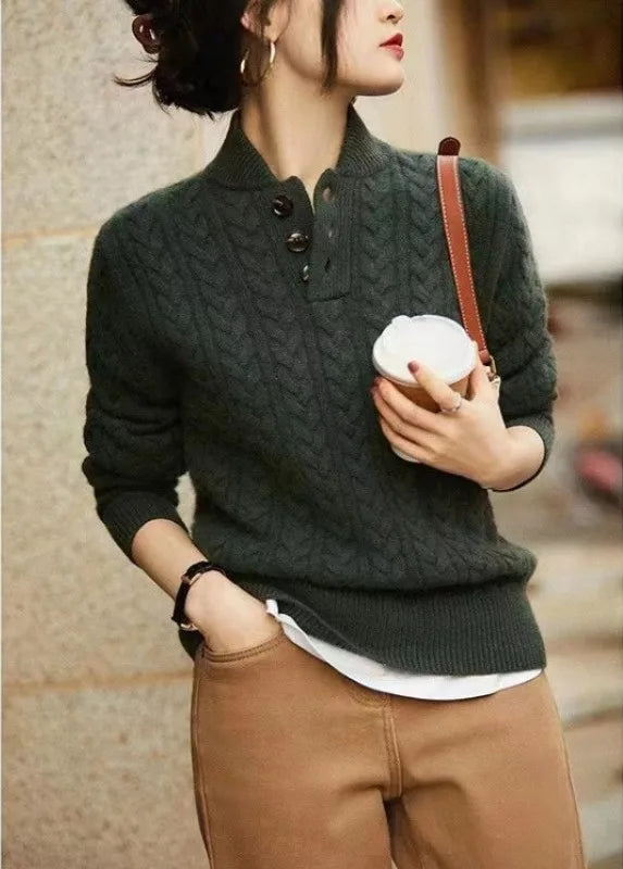 Fairfax | Women's Soft Cable Knit Sweater - Size:XS;Color:Olive