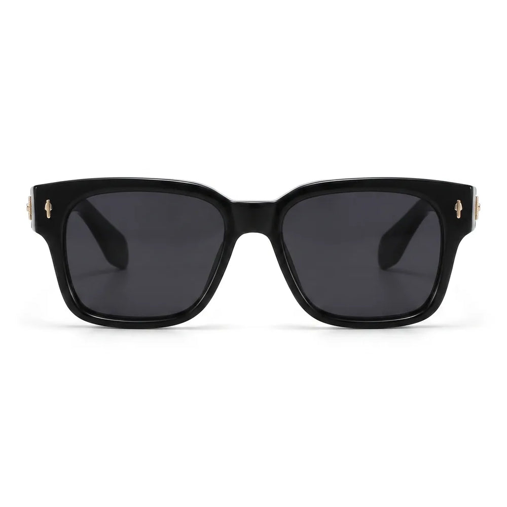 Men's Black Frame Gray Lenses Rudy Square Frame Shades