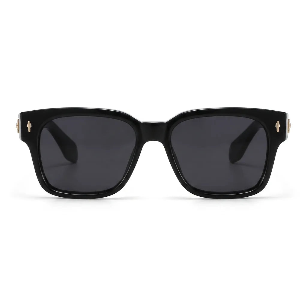 Men's Black Frame Gray Lenses Rudy Square Frame Shades
