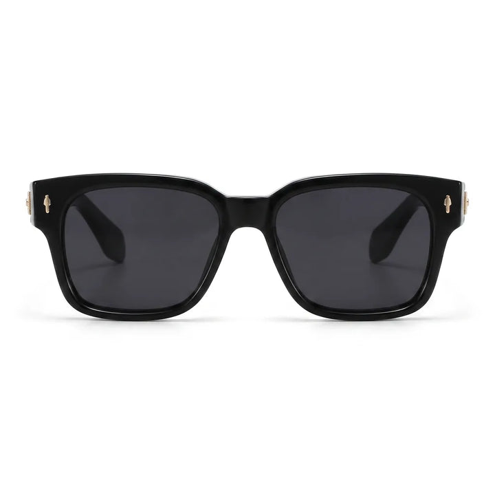 Men's Black Frame Gray Lenses Rudy Square Frame Shades