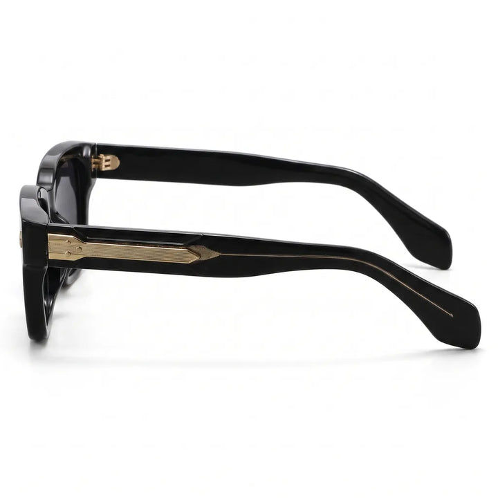 Men's Black Frame Gray Lenses Rudy Square Frame Shades