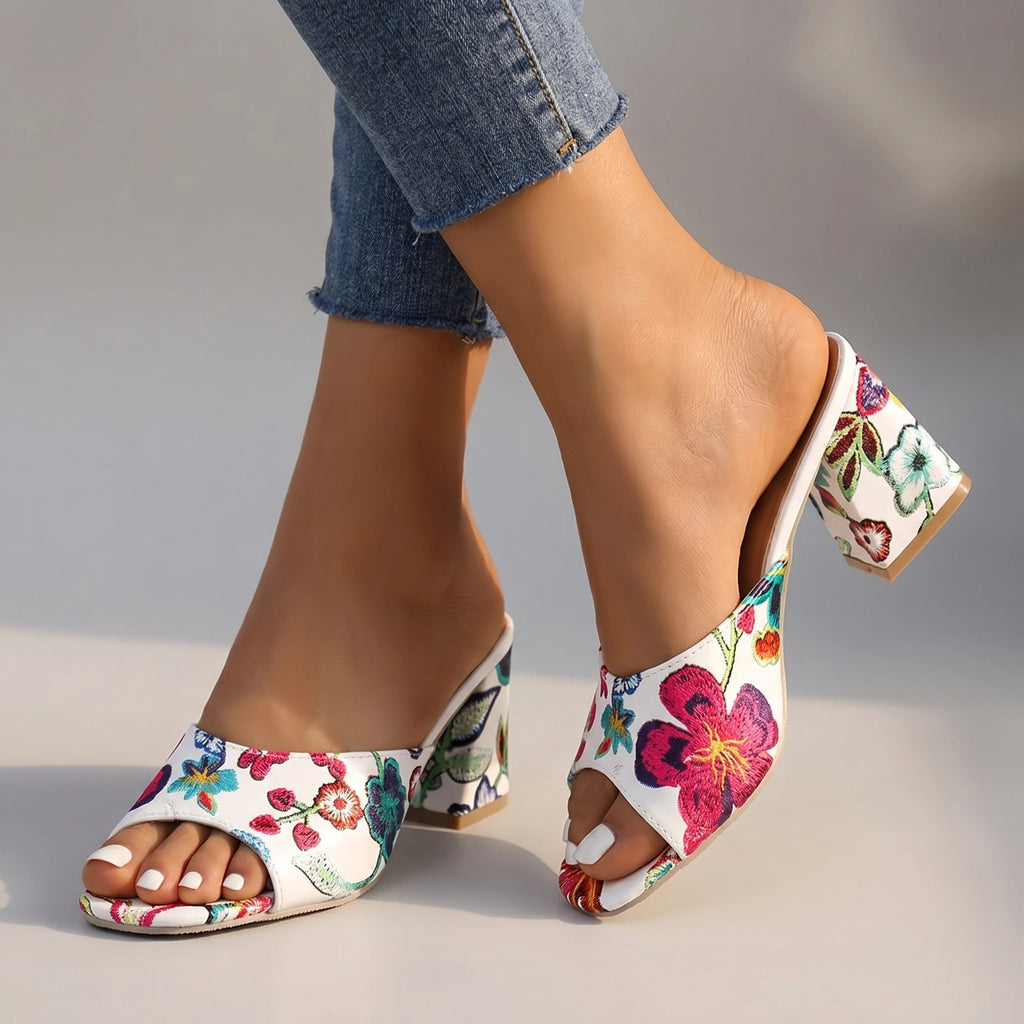 Fatima Platform Sandals - Color:White;Size:35