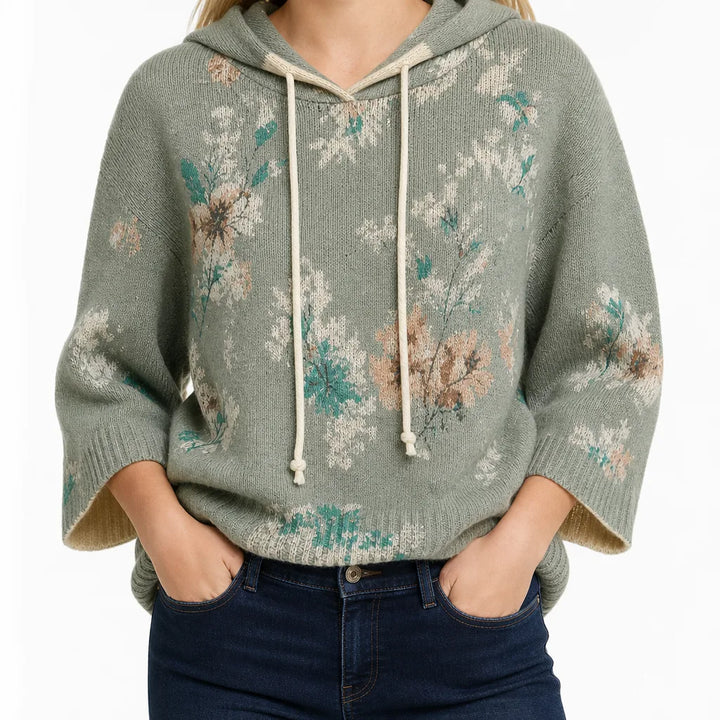 Women's Olive Fatima | Women's Fall Leaf Hoodie Sweater -No match