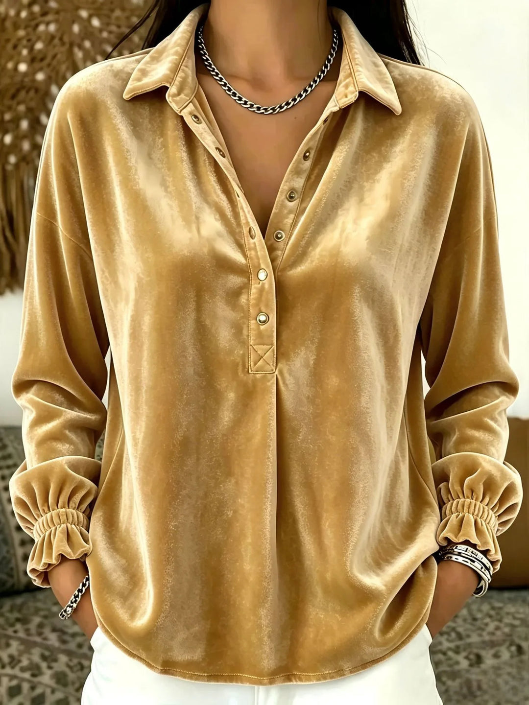 Faye | Women's Christmas Elegant Cardigan - Color:Golden;Size:XS