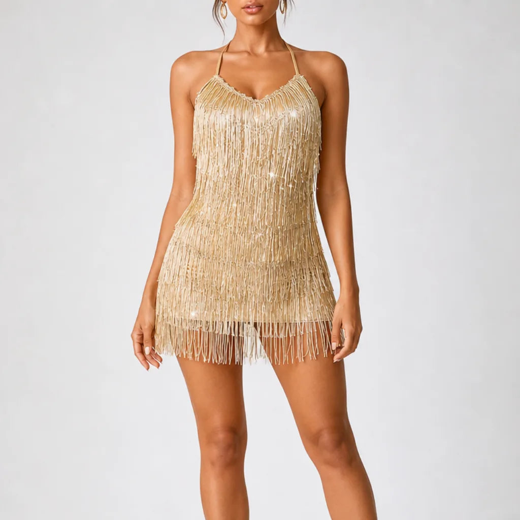 Women's Felicity Sequin Fringe Romper