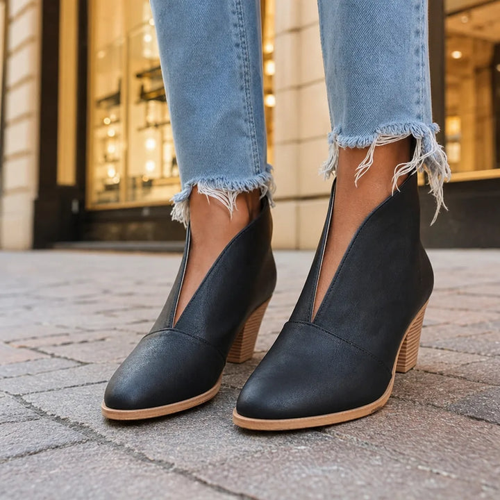 Women's Black Atticus Chunky Heel Boots